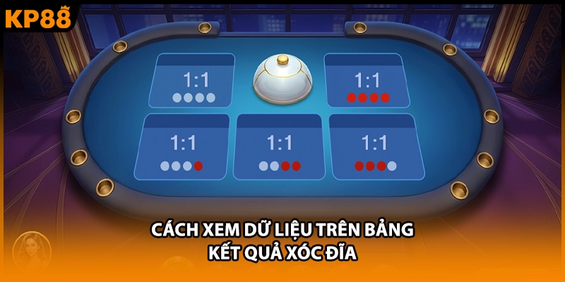 Cách xem dữ liệu trên bảng kết quả xóc đĩa